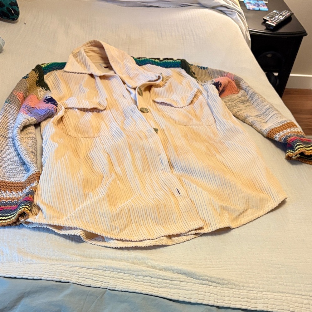 Pilcro Beige Corduroy Shirt